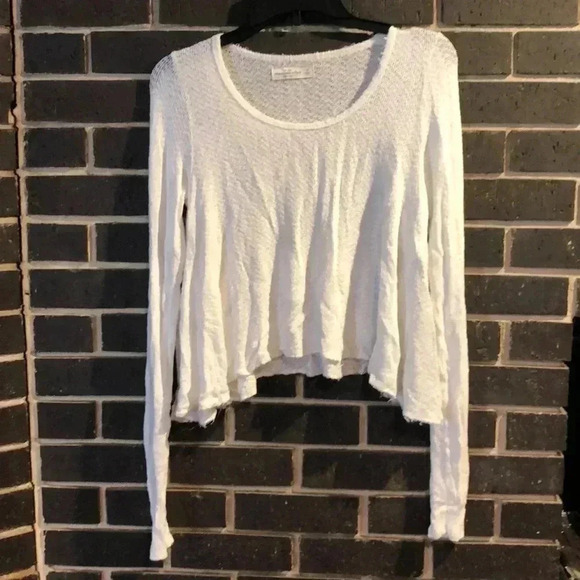 Abercrombie & Fitch Medium Lightweight Cream cropped sweater - Picture 1 of 5